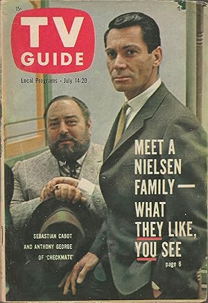 TV Guide July 14, 1962 "Checkmate" Cast Cover
