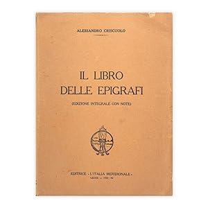 Alessandro Criscuolo - Il libro delle epigrafi