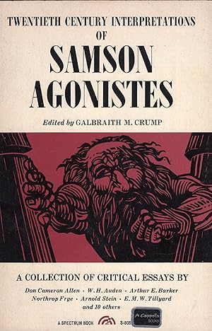 Bild des Verkufers fr Twentieth Century Interpretations of Samson Agonistes -- A Collection of Critical Essays zum Verkauf von A Cappella Books, Inc.