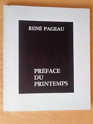 Bild des Verkufers fr Prface du printemps zum Verkauf von Livresse