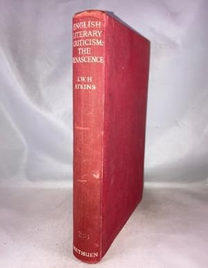 Seller image for English Literary Criticism: The Renaissance for sale by Great Expectations Rare Books