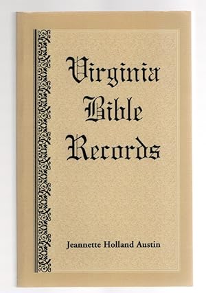 Seller image for Virginia Bible Records for sale by McCormick Books