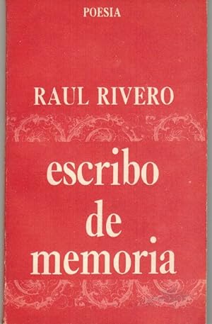 Bild des Verkufers fr Escribo de memoria. [RAREZA: Primera edicin]. zum Verkauf von La Librera, Iberoamerikan. Buchhandlung