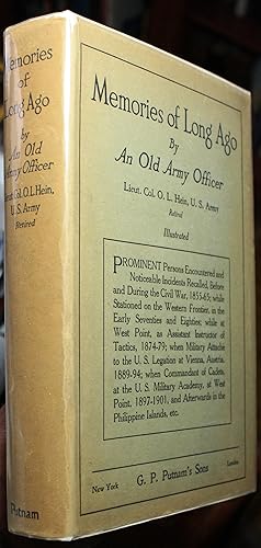 Imagen del vendedor de Memories of Long Ago Prominent Persons Encountered and Noticeable Incidents Recalled, Before and During the Civil War, 1855-65, While Statonied on the Western Frontier, in the Early Seventies and Eighties, While at West Point. a la venta por Old West Books  (ABAA)