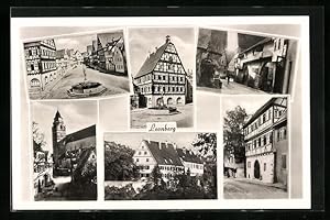 Image du vendeur pour Ansichtskarte Leonberg, Ortspartie, Fachwerkhaus, Blick zur Kirche mis en vente par Bartko-Reher