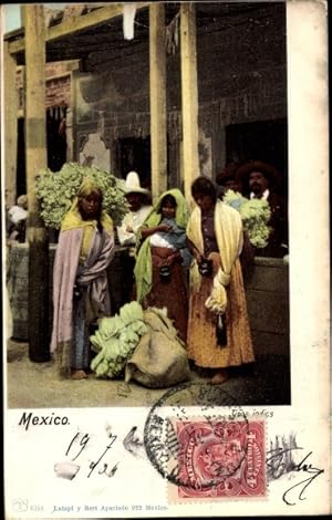 Bild des Verkufers fr Ansichtskarte / Postkarte Ciudad de Mexico Mexico City Mexiko Stadt, Markt, Frauen in Tracht zum Verkauf von akpool GmbH