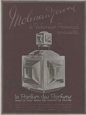 "MOLINARD JEUNE" Affiche d'intérieur originale entoilée / Litho années 20