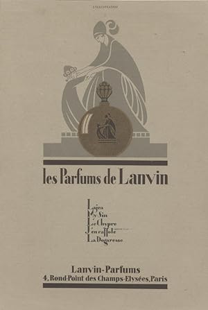 "PARFUMS de LANVIN" Annonce originale entoilée parue dans L'ILLUSTRATION (années 20)