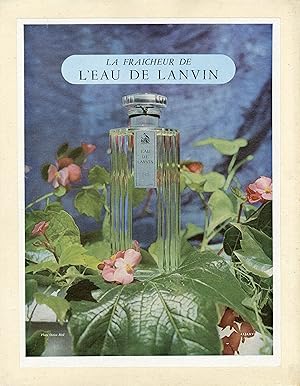 "EAU DE LANVIN" Annonce originale entoilée illustrée par ALJANVIC / Photo OSTIER-HEIL parue dans ...