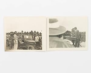 Two original photographs of the Surrender Ceremony of the Japanese 2nd Army at Morotai, Halmahera...