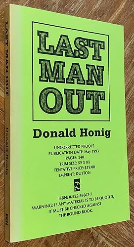 Last Man Out [Uncorrected Proof]