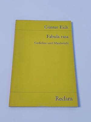 Fabula Rasa : Gedichte und Maulwürfe aus den Jahren 1927 - 1972