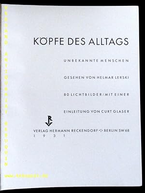 Seller image for Kpfe des Alltags. Unbekannte Menschen. for sale by Antiquariat Bebuquin (Alexander Zimmeck)