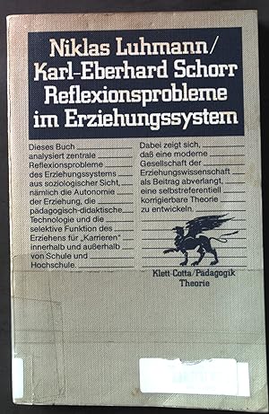 Imagen del vendedor de Reflexionsprobleme im Erziehungssystem. a la venta por books4less (Versandantiquariat Petra Gros GmbH & Co. KG)