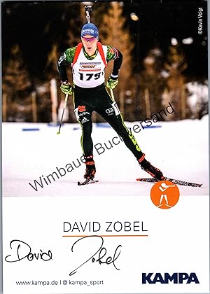 Original Autogramm David Zobel Biathlon /// Autograph signiert signed signee