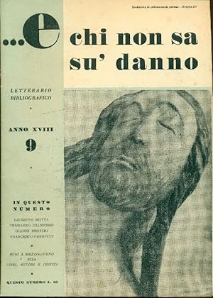 Imagen del vendedor de E chi non sa su&#39; danno. Settembre 1949, Anno XVIII, N. 9 a la venta por Studio Bibliografico Marini