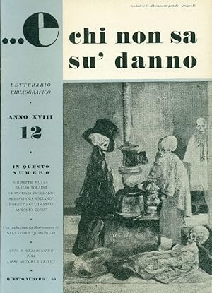 Bild des Verkufers fr E chi non sa su&#39; danno. Dicembre 1949, Anno XVIII, N. 12 zum Verkauf von Studio Bibliografico Marini