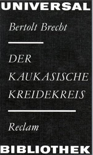 Bild des Verkufers fr Der kaukasische Kreidekreis zum Verkauf von Antiquariat Jterbook, Inh. H. Schulze