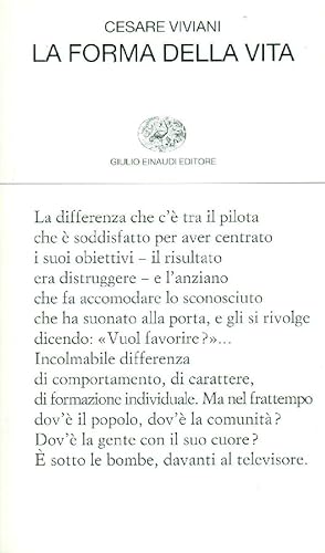 Bild des Verkufers fr La forma della vita zum Verkauf von Studio Bibliografico Marini