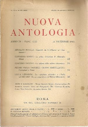 Nuova Antologia. 16 dicembre 1943, Anno 78, Fascicolo 1722