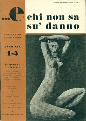 Bild des Verkufers fr E chi non sa su danno. Aprile-Maggio 1950, Anno XIX, N. 4/5 zum Verkauf von Studio Bibliografico Marini