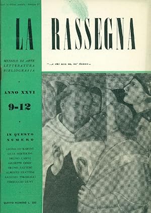 La Rassegna. Settembre-Dicembre 1957, Anno XXVI, N. 9-12