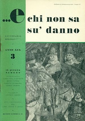 Bild des Verkufers fr E chi non sa su&#39; danno. Marzo 1950, Anno XIX, N. 3 zum Verkauf von Studio Bibliografico Marini