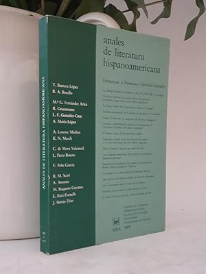 ANALES DE LITERATURA HISPANOAMERICANA. Nº VII-8. Homenaje a Francisco Sánchez-Castañer.