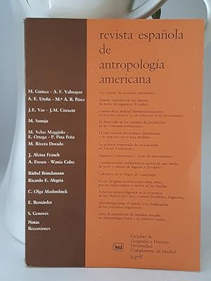 Revista Espanola de Antropologia Americana. - 1978. - (Trabajos y Conferencias).