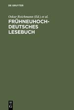 Imagen del vendedor de Frhneuhochdeutsches Lesebuch a la venta por moluna