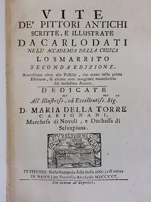 Immagine del venditore per Vite de' pittori antichi. Scritte e illustrate. venduto da Gabriele Maspero Libri Antichi