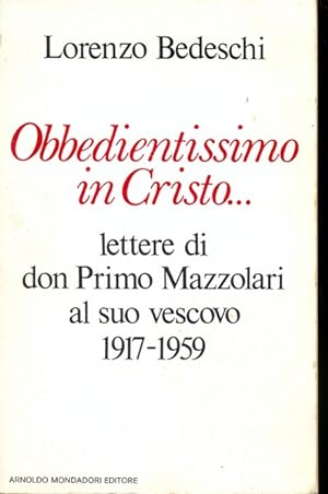 Bild des Verkufers fr Obbedientissimo in Cristo. zum Verkauf von Librodifaccia