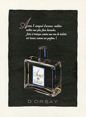 "AROME 3 D'ORSAY" Annonce originale entoilée (années 40)