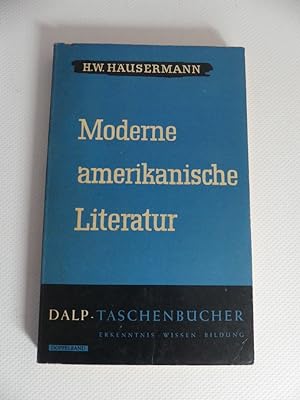 Seller image for Moderne amerikanische Literatur. Kritische Aufzeichnungen. for sale by Antiquariat Maralt