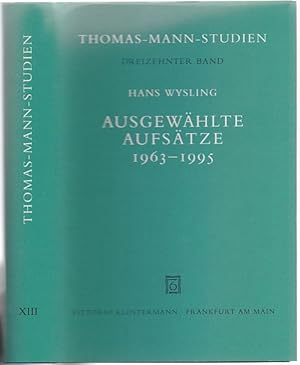 Bild des Verkufers fr Ausgewhlte Aufstez 1963-1995. Hrsg. v. Thomas Sprecher u. Cornelia Bernini. zum Verkauf von Antiquariat Dwal