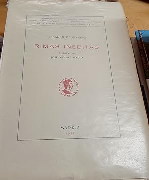 Bild des Verkufers fr Rimas inditas. Editadas por Jos Manuel Blecua zum Verkauf von Outlet Ex Libris