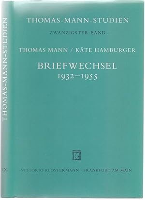 Immagine del venditore per Thomas Mann/Kte Hamburger. Briefwechsel 1932-1955. venduto da Antiquariat Dwal