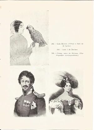 Image du vendeur pour LAMINA V05356: Lola Montes, Luis I de Baviera y Teresa reina de Baviera mis en vente par EL BOLETIN