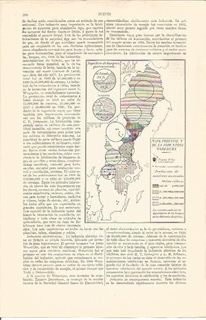 Immagine del venditore per LAMINA V04268: Mapa forestal y de la industria maderera de Suecia venduto da EL BOLETIN
