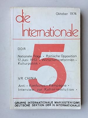 Bild des Verkufers fr Die Internationale. Theoretische Zeitschrift der Gruppe Internationale Marxisten (GIM) - Deutsche Sektion der Internationale. zum Verkauf von Bildungsbuch