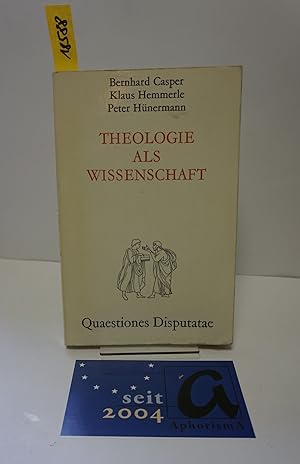 Imagen del vendedor de Theologie als Wissenschaft. Quaestiones Disputatae - Medizinische Zugnge. a la venta por AphorismA gGmbH