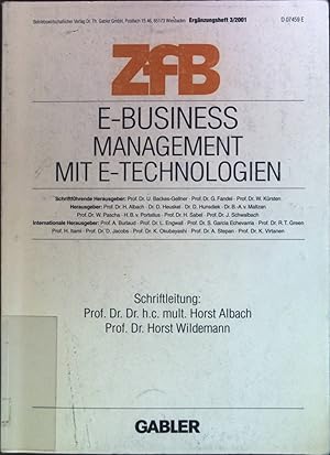 Imagen del vendedor de E-Business : Management mit E-Technologien. Zeitschrift fr Betriebswirtschaft / Ergnzungsheft ; 2001,3 a la venta por books4less (Versandantiquariat Petra Gros GmbH & Co. KG)