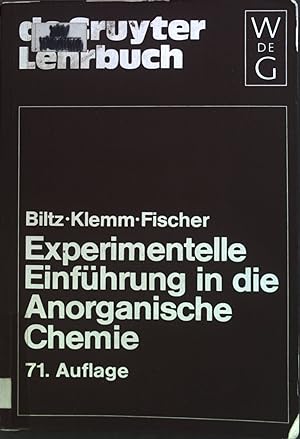 Bild des Verkufers fr Experimentelle Einfhrung in die anorganische Chemie. de-Gruyter-Lehrbuch zum Verkauf von books4less (Versandantiquariat Petra Gros GmbH & Co. KG)