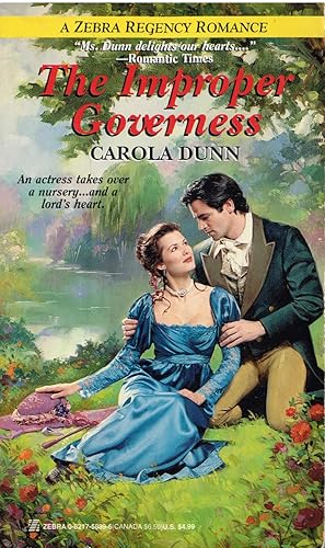 Image du vendeur pour The Improper Governess (Zebra Regency Romance) mis en vente par First Class Used Books