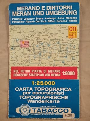 Topographische Wanderkarte. Merano e Dintorni - Meran und Umgebung.