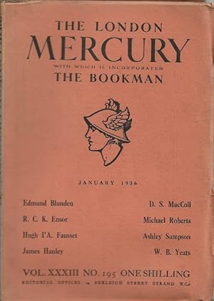 The London Mercury Edited by R A Scott-James Vol.XXXII No.195, January 1936