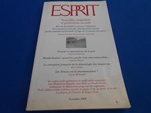 Imagen del vendedor de REVUE. Esprit n11 Nov. 2003. Nouvelles ingalits et protection sociale a la venta por Emmanuelle Morin
