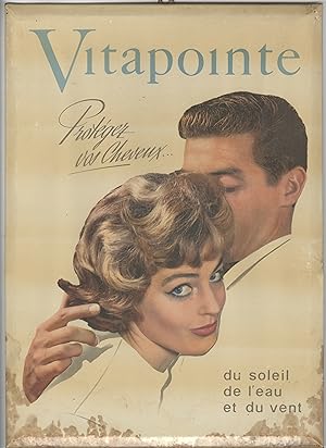 "VITAPOINTE" Plaque celluloïde originale années 50 / Imp. J. BRICOUT Villeurbanne