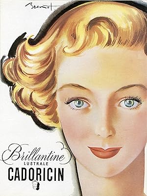 "BRILLANTINE CADORICIN" Annonce originale entoilée illustrée par BRENOT en 1950