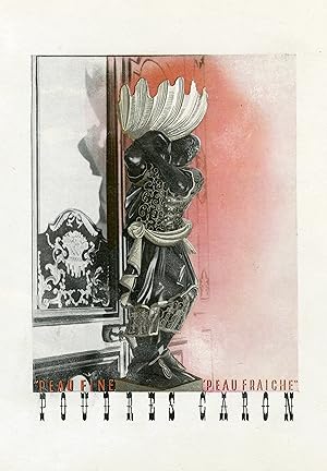 "POUDRES CARON" Annonce originale entoilée parue dans PLAISIR DE FRANCE (années 50)